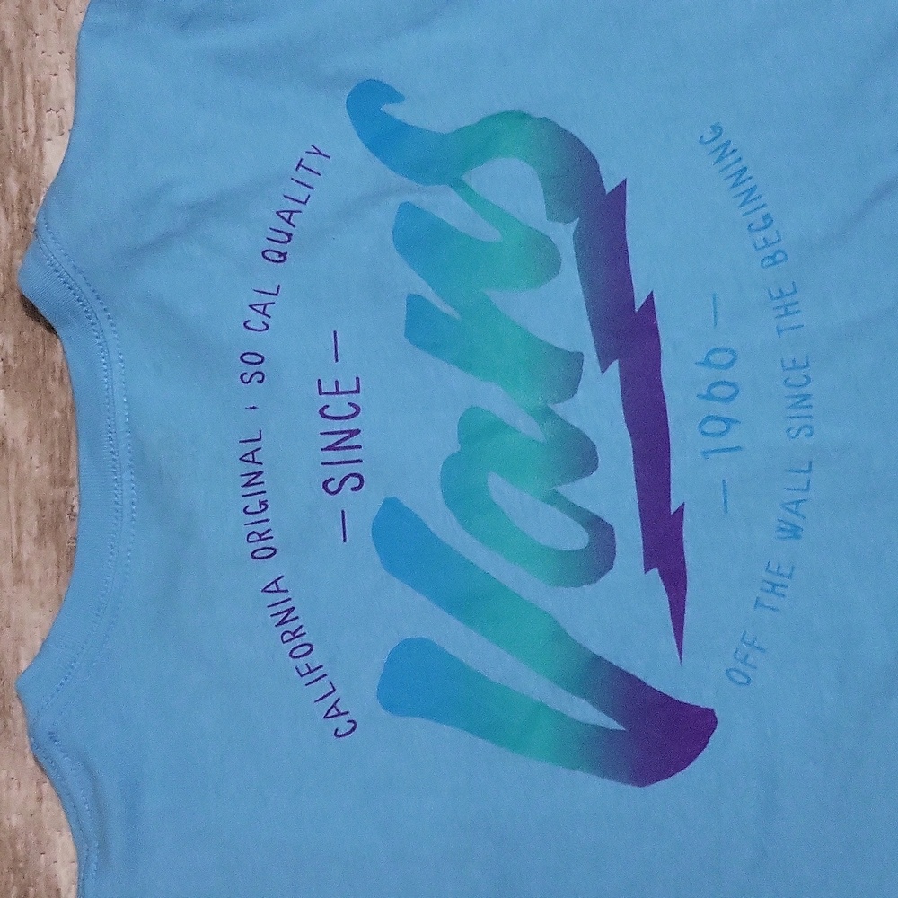 Vans Blue Graphic Cotton Tee Shirt - Picture 5 of 10